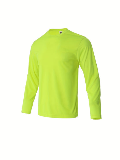 5pcs Men's Casual Sports T-shirt, Breathable And Quick Drying, Suitable for Work Clothes, Fishing Clothes, Construction Site Clothes, Team Building Clothes