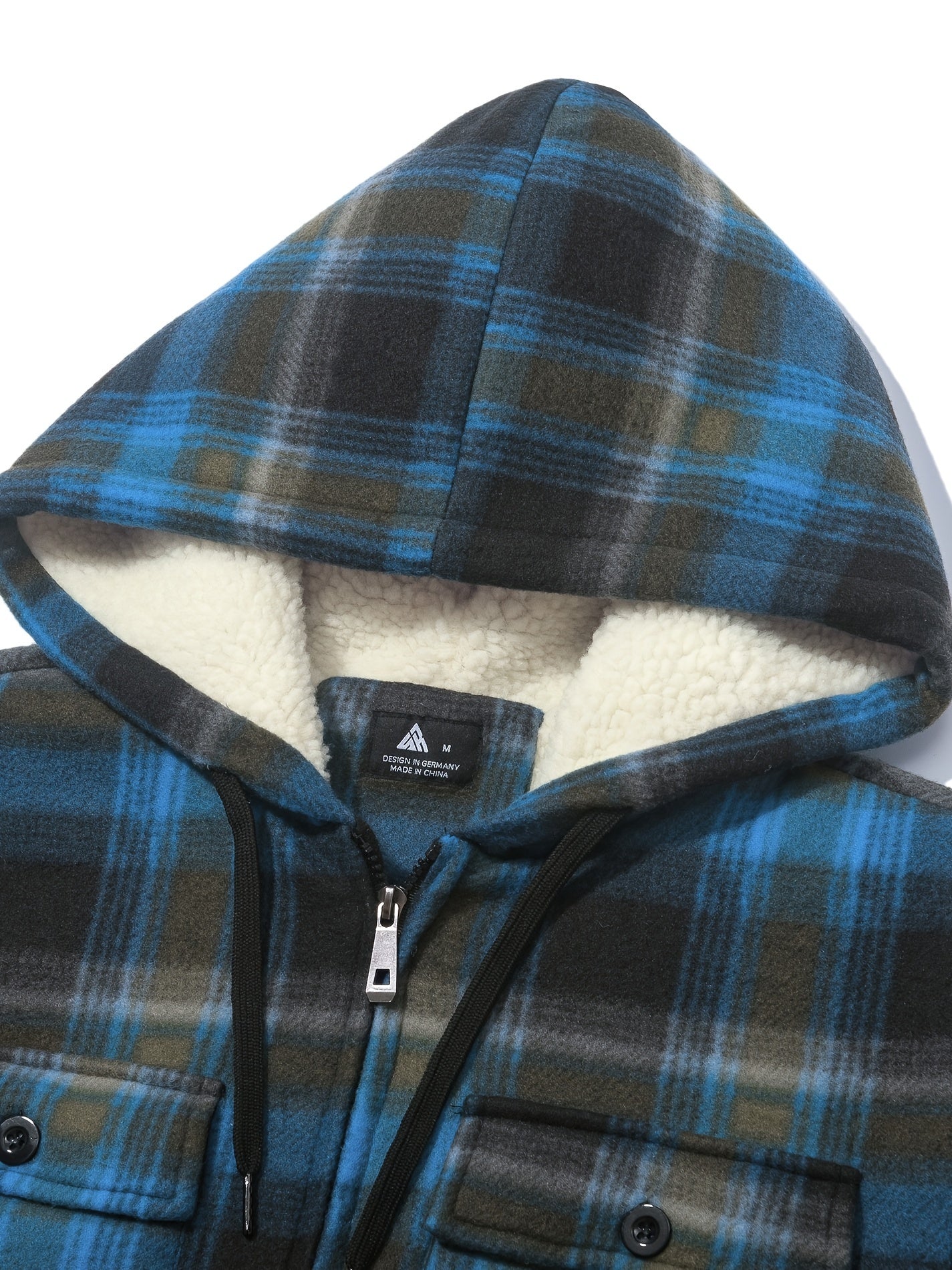Men'S Heavyweight Fleece Hoodies Jacket - Full Zip Up Thick Sherpa Lined Flannel Plaid Shirt Jacket