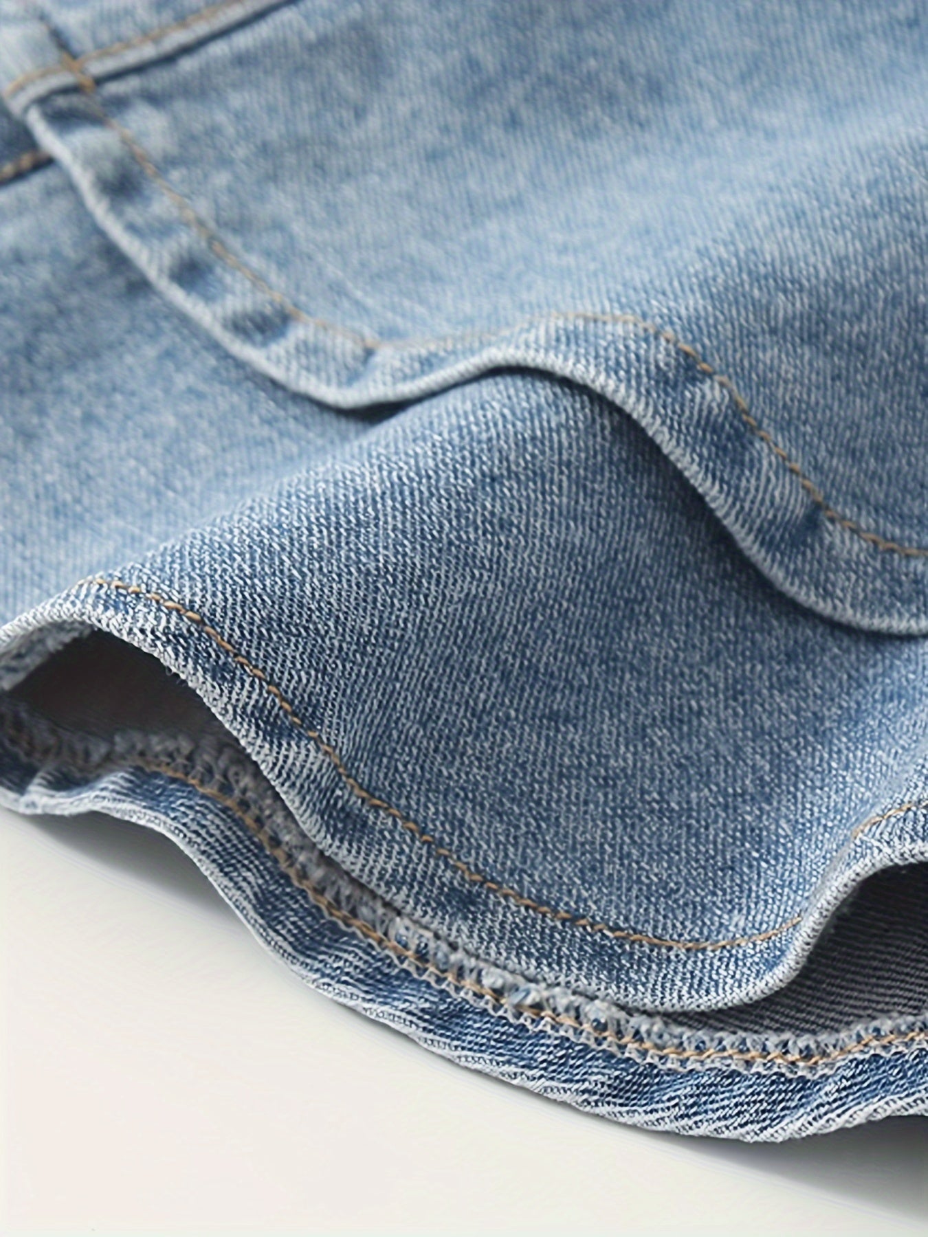 Trendy Layered Denim Skirt with Pocket for Girls, Comfortable Summer Skirt, K-Pop Style