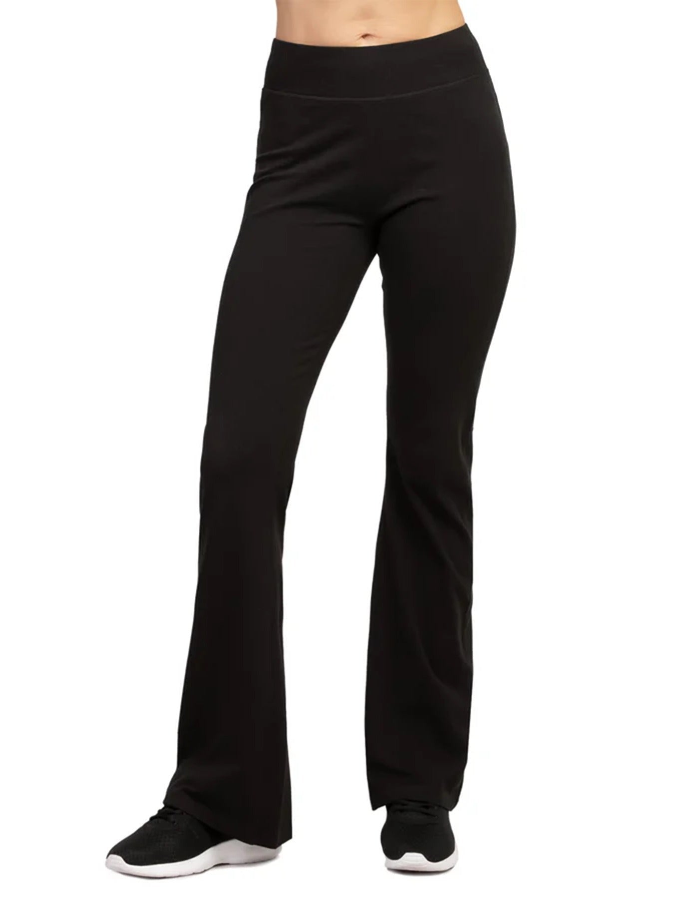 LADIES YOGA PANTS WITH 2 INCH WAISTBAND (SIZES FROM SMALL UP TO XL)
