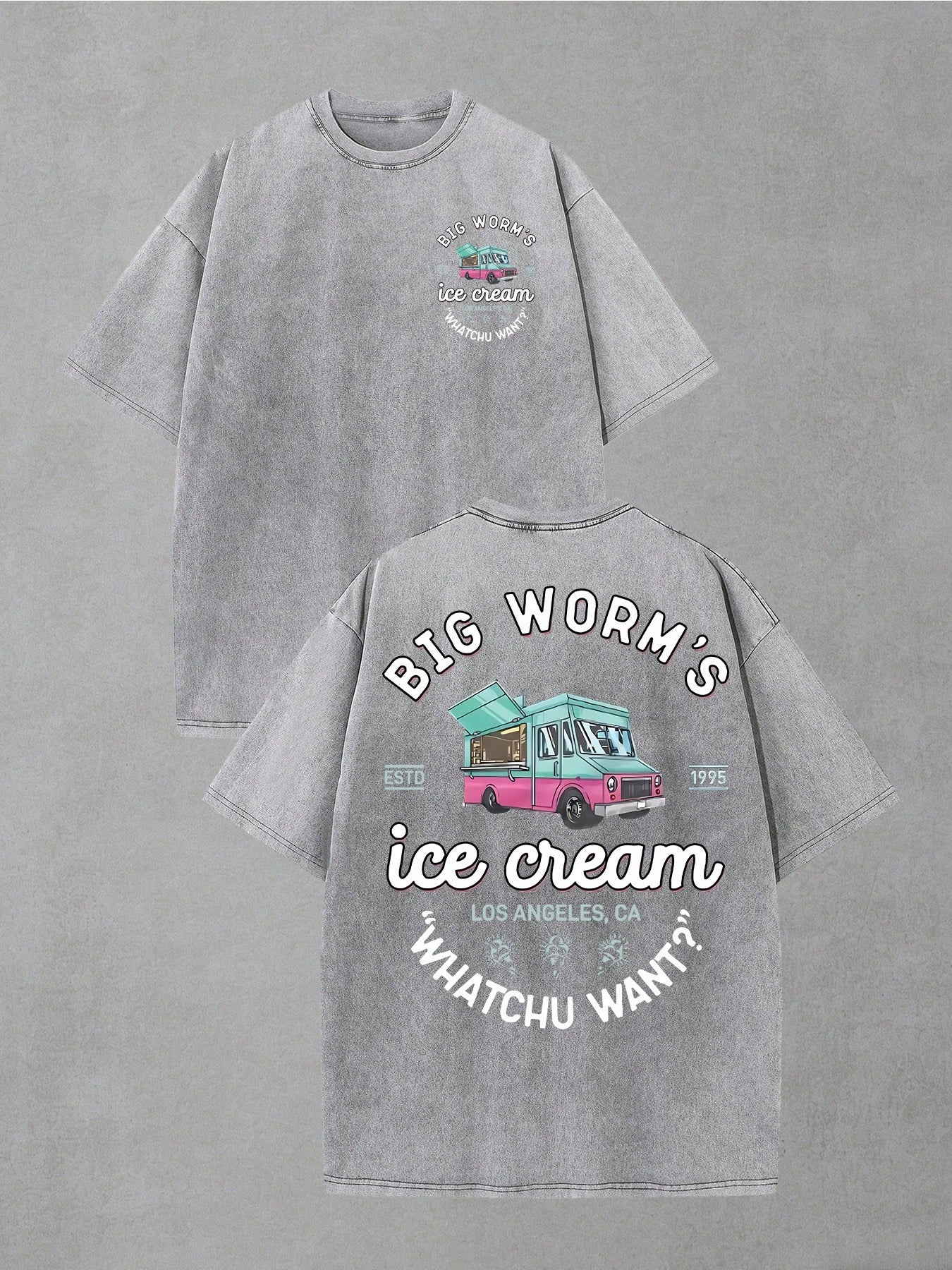 90S Movie "Big Bug Ice Cream" Pattern Men'S Crew Neck Short Sleeve T-Shirt - Retro Pop Culture Style, Perfect for Movie Night And Streetwear | Men'S T-Shirts, Printed T-Shirts, 90S Fashion, Movie Fan Gifts