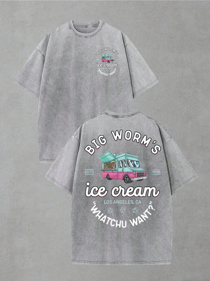 90S Movie "Big Bug Ice Cream" Pattern Men'S Crew Neck Short Sleeve T-Shirt - Retro Pop Culture Style, Perfect for Movie Night And Streetwear | Men'S T-Shirts, Printed T-Shirts, 90S Fashion, Movie Fan Gifts