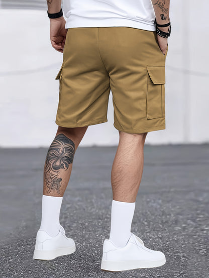Men's Grey Polyester Cargo Shorts - product view 20