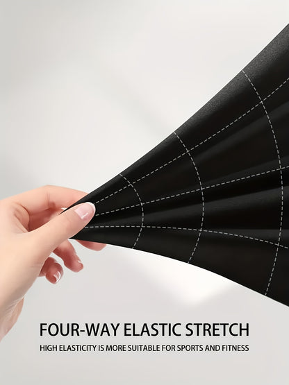 4pcs Women'S High-Waisted Tummy Control Yoga Shorts With Pockets For Running, Cycling, Fitness Breathable Fabric, Navy, Burgundy, Charcoal, Black Activewear, Gym Shorts, Running Gear, Functional Pockets, Thanksgiving Day Christmas Costumes For Women