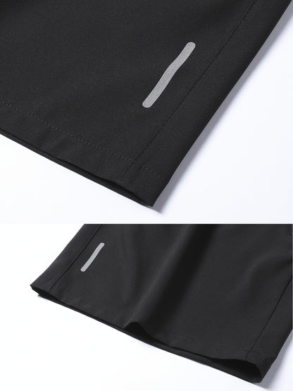 4pcs Men's Summer Athletic Shorts - Quick-Dry Lightweight Breathable Fabric, Reinforced Zipper Pockets, Drawstring Waist - Comfortable Loose-Fit for Running, Gym, Cycling, Basketball, Tennis, Outdoor Sports & Beach Party