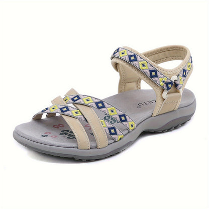 Ladies' Hiking Sandals Designed for Comfort, Featuring Arch Support And Adjustable Straps, Perfect for Outdoor Activities And Stylish for Summer Beach Outings.