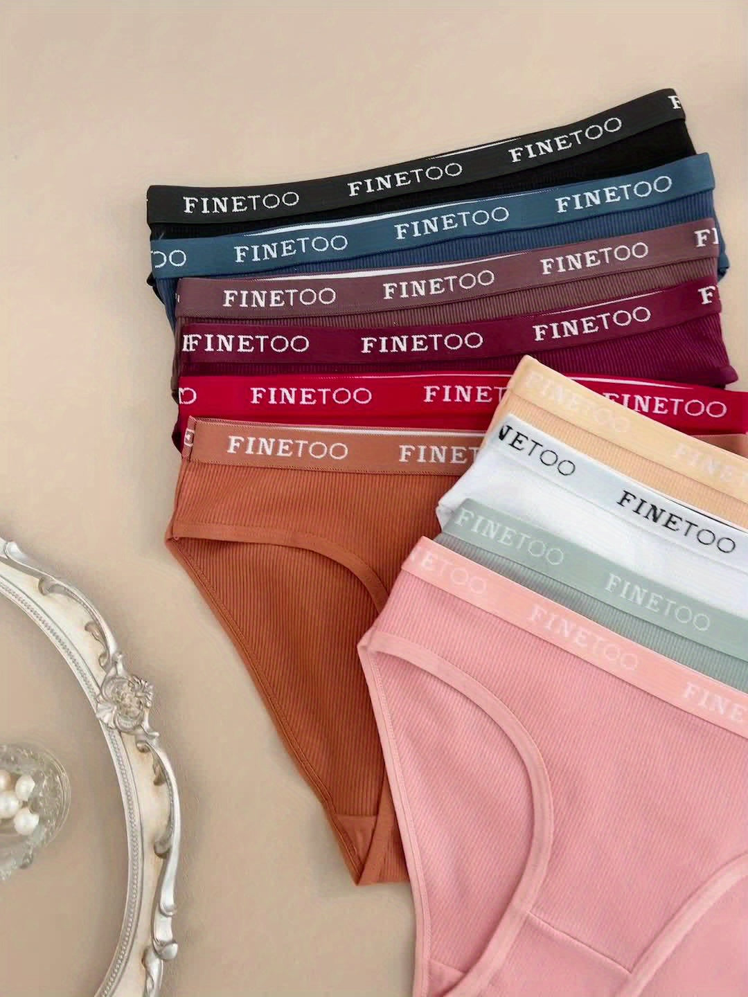 10pcs Set Of Ribbed Underwear, Elegant, Fashionable, Comfortable, Soft And Elastic Underwear, Suitable for Daily Commuting, Women's Underwear And Underwear