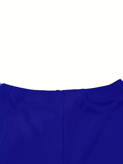 Black Polyester V-Neck Sleeveless Shorts - product view 26