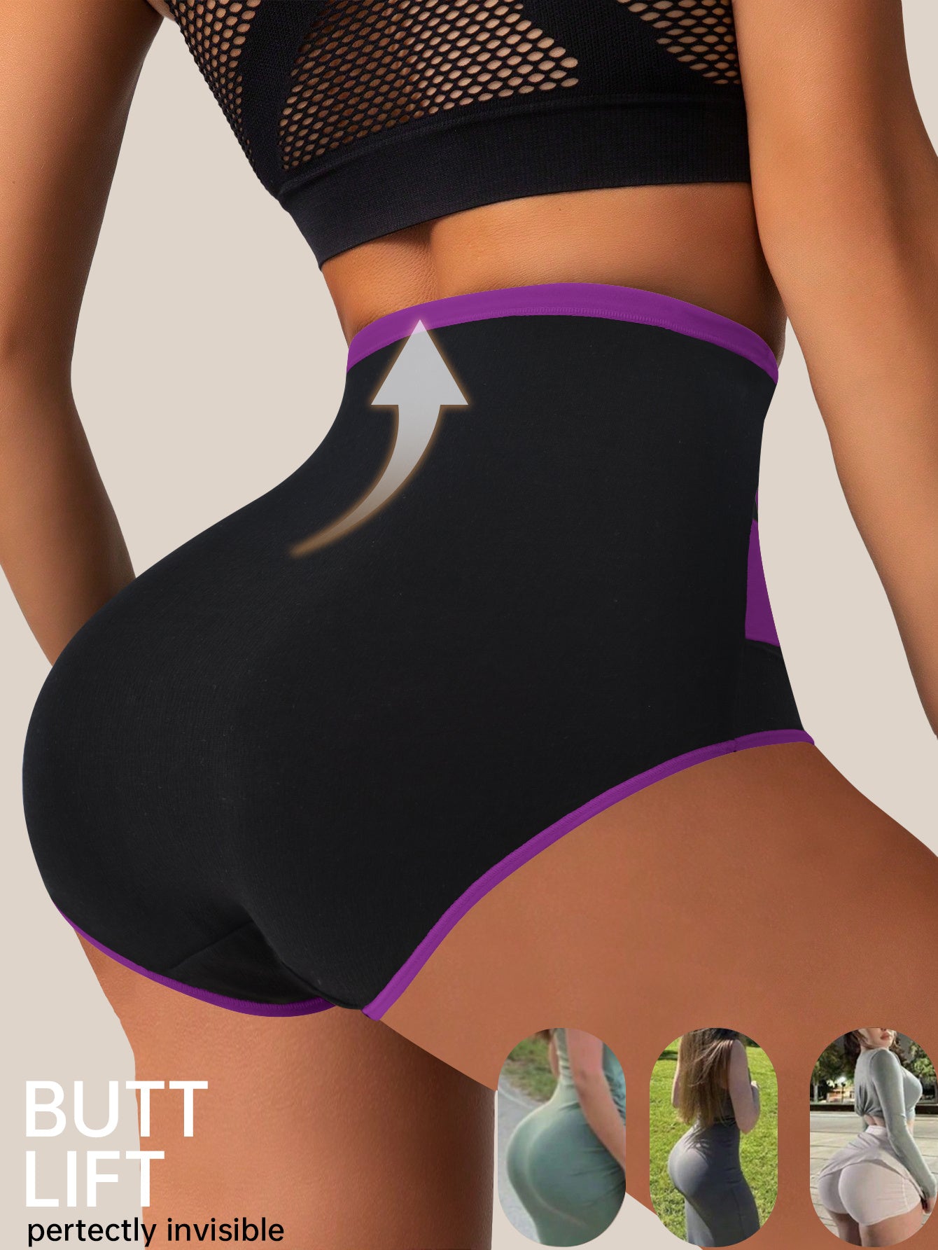 Women's Mixed Color High-Waist Shorts - product view 9