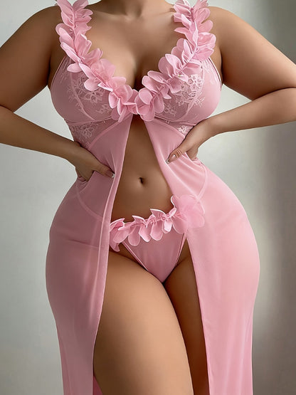 Women's Floral Nightgown - V-Neck