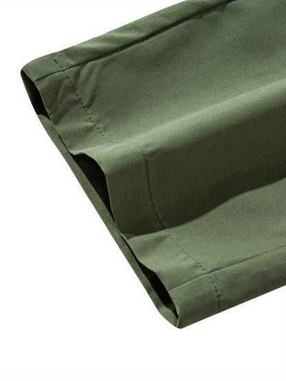 Set of 4 Men'S Long Pants with Cinched Waist And Multiple Pockets, Ideal for Outdoor Work Year-Round.