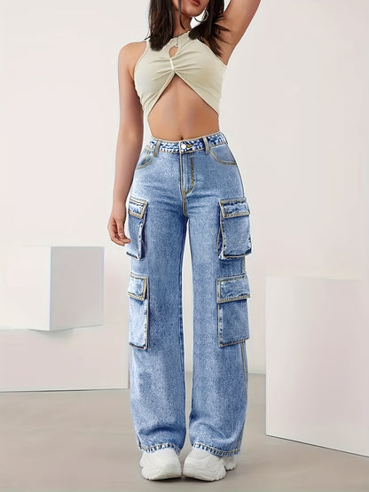 Increase The Size Of Plain Flip Pocket Book Bag Tooling Jeans Loose Version Of High Elastic Zipper Button Opening And Closing Four Seasons Can Wear Comfortable Plus Size Jeans.