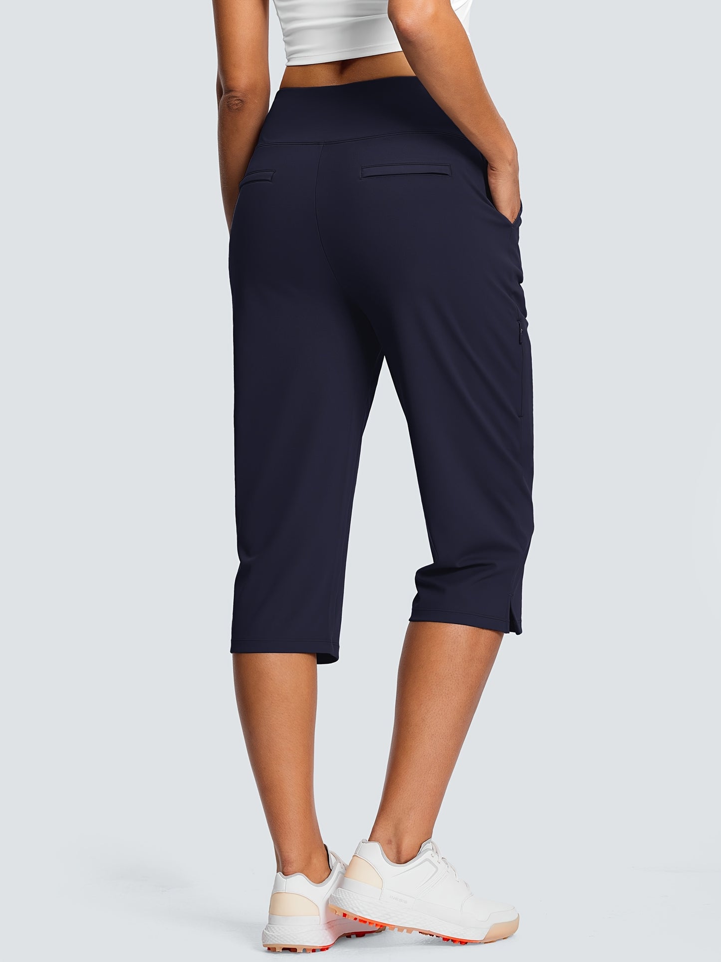 18" Dressy Capri Pants for Women High Waist Stretch Women'S Capris Pants for Summer with Pockets Work Casual