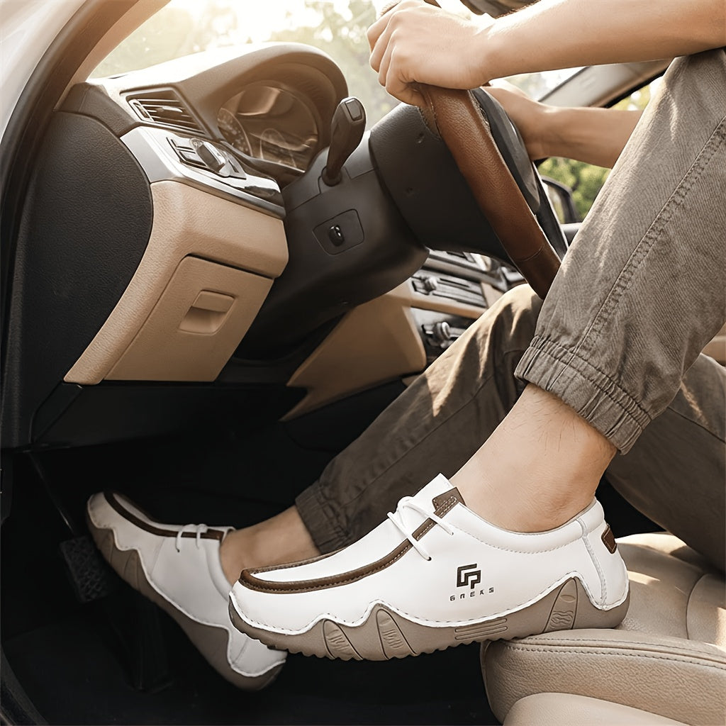 GREKS Driving Shoes for Men, Casual Slip Ons, Handmade Chukka Dress Shoes, Comfort, Men's Fashion Shoes