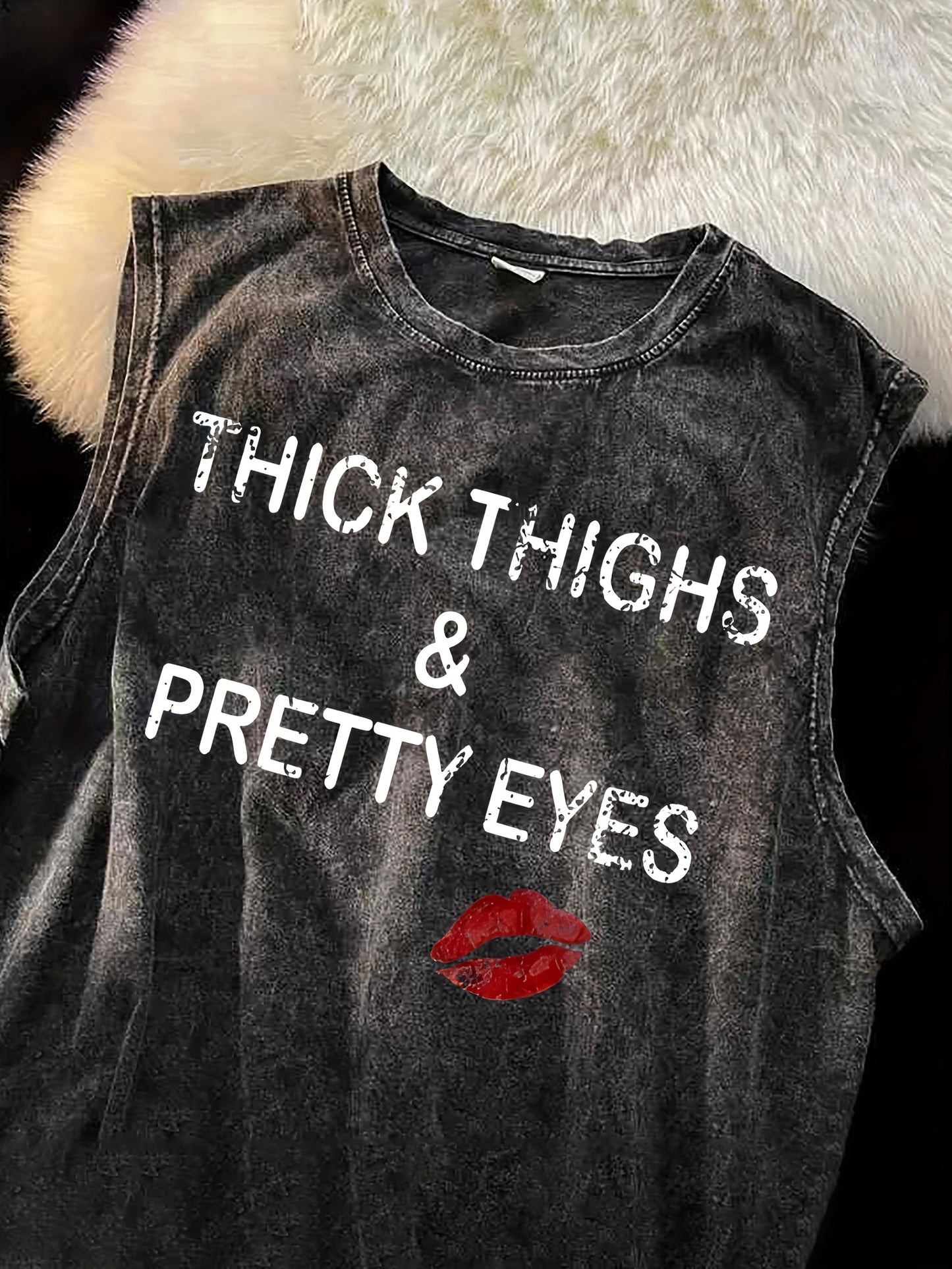 Women's White Printed Tank Top - product view 22