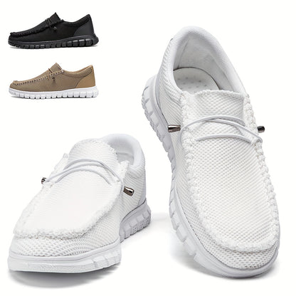 Men's Lightweight Casual One-step Sneakers Non-slip And Breathable for Running And WalkingLace-free Round Toe DesignPure ColorAll-season Wearability - 9920