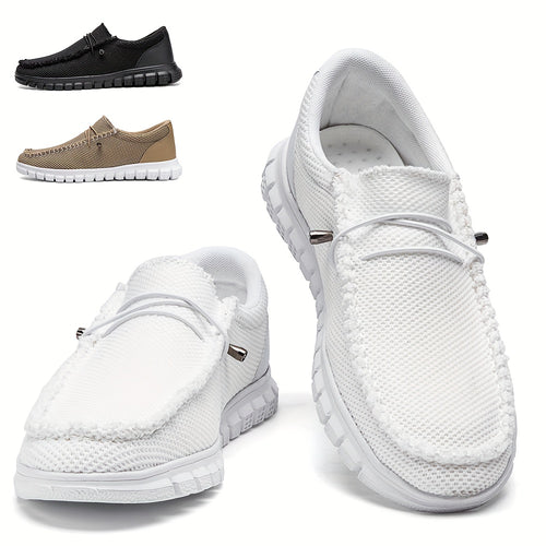 Men's Lightweight Casual One-step Sneakers Non-slip And Breathable for Running And WalkingLace-free Round Toe DesignPure ColorAll-season Wearability - 9920