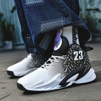 [Breathable Non-Slip Sneakers] Sneakers, Men's Basketball Shoes, Breathable And Non Slip, Outdoor Fashion Sports Shoes, Lightweight Running Shoes