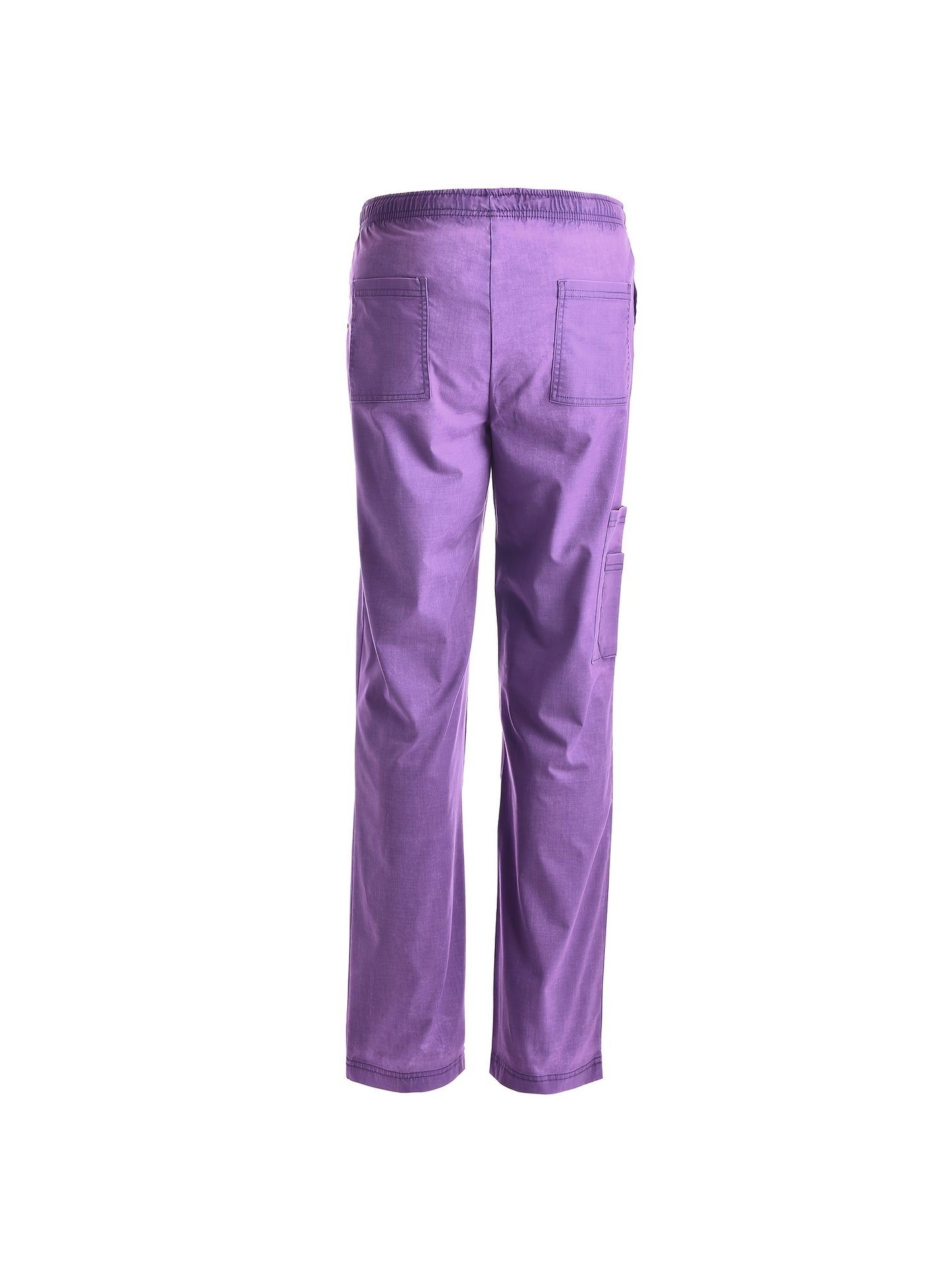 [Functional Two-Piece Set] Functional Two-Piece Set - Patched Pockets V-Neck Top & Drawstring Pants Unisex Outfits for Nurse