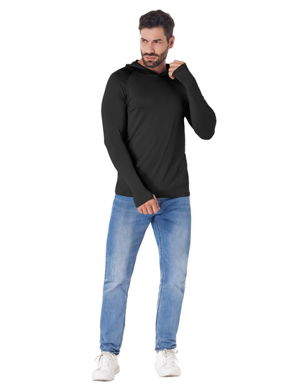 5-pc Men'S Athletic Hoodies Long Sleeve Fishing Shirts for Men Shirts Lightweight Rash Guards