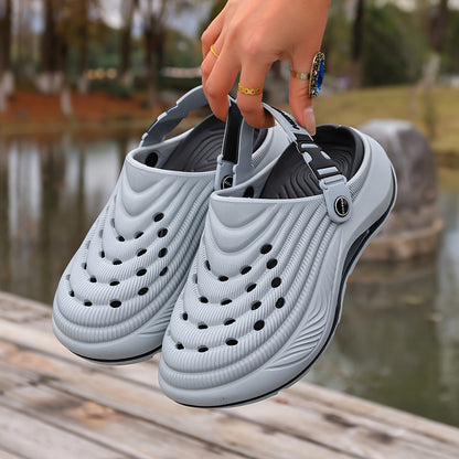 New Women'S Perforated Shoes, Non-Slip Thick Soled Hollow Breathable Casual Soft-Soled Beach Shoes, Women Shoes
