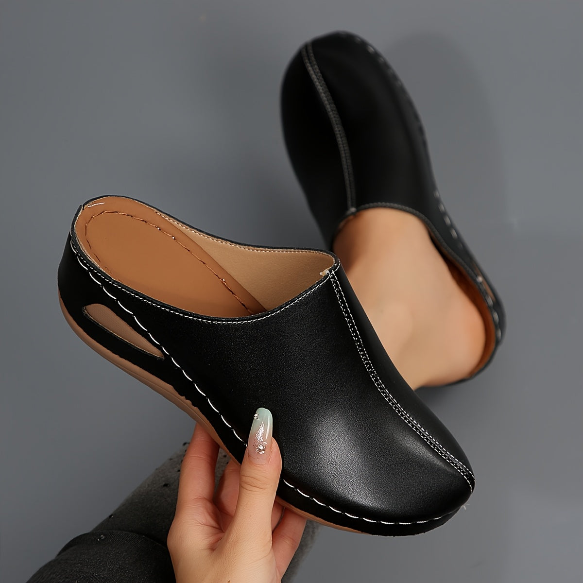 Ladies' Premium Casual Versatile Fashion High Heel Single Shoes, Women Shoes