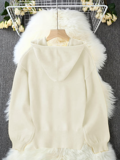 Plus Size - Plus Size - Plus Size Women'S Clothing, Sweet And Cute Style, Women'S Hooded Button-Up Cardigans, Autumn And Winter Fashion And Playful Items