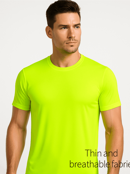 5-Pack Men’s Safety Work Shirts UPF 50+ Quick Dry Breathable Performance Tees for Outdoor Jobs gift for dad