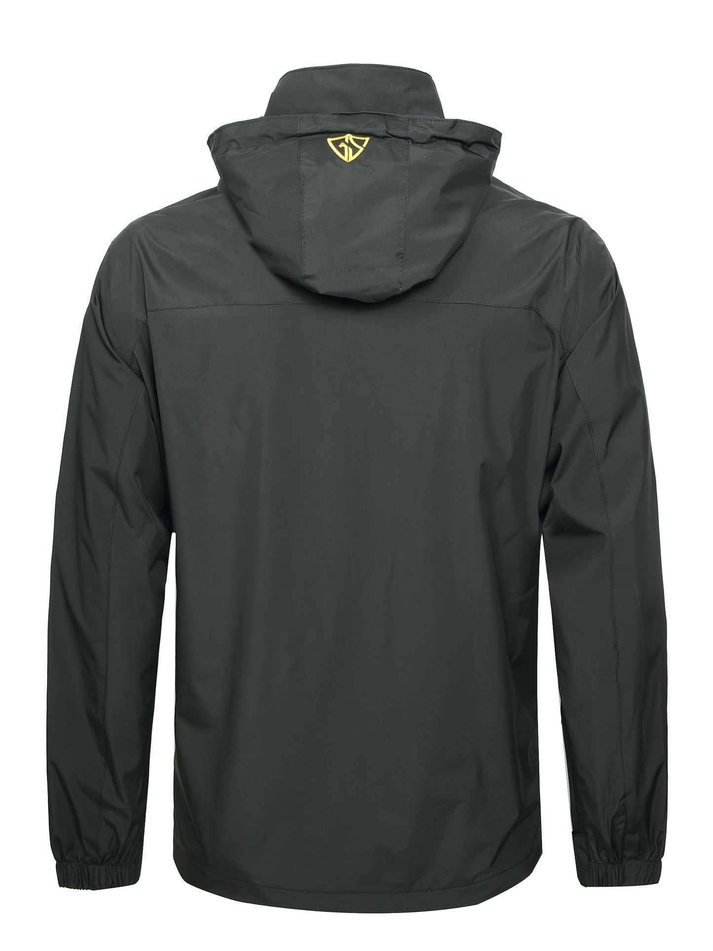 Men'S Rain Jacket Waterproof with Zipped Pockets Windproof Rain Jacket with Hooded