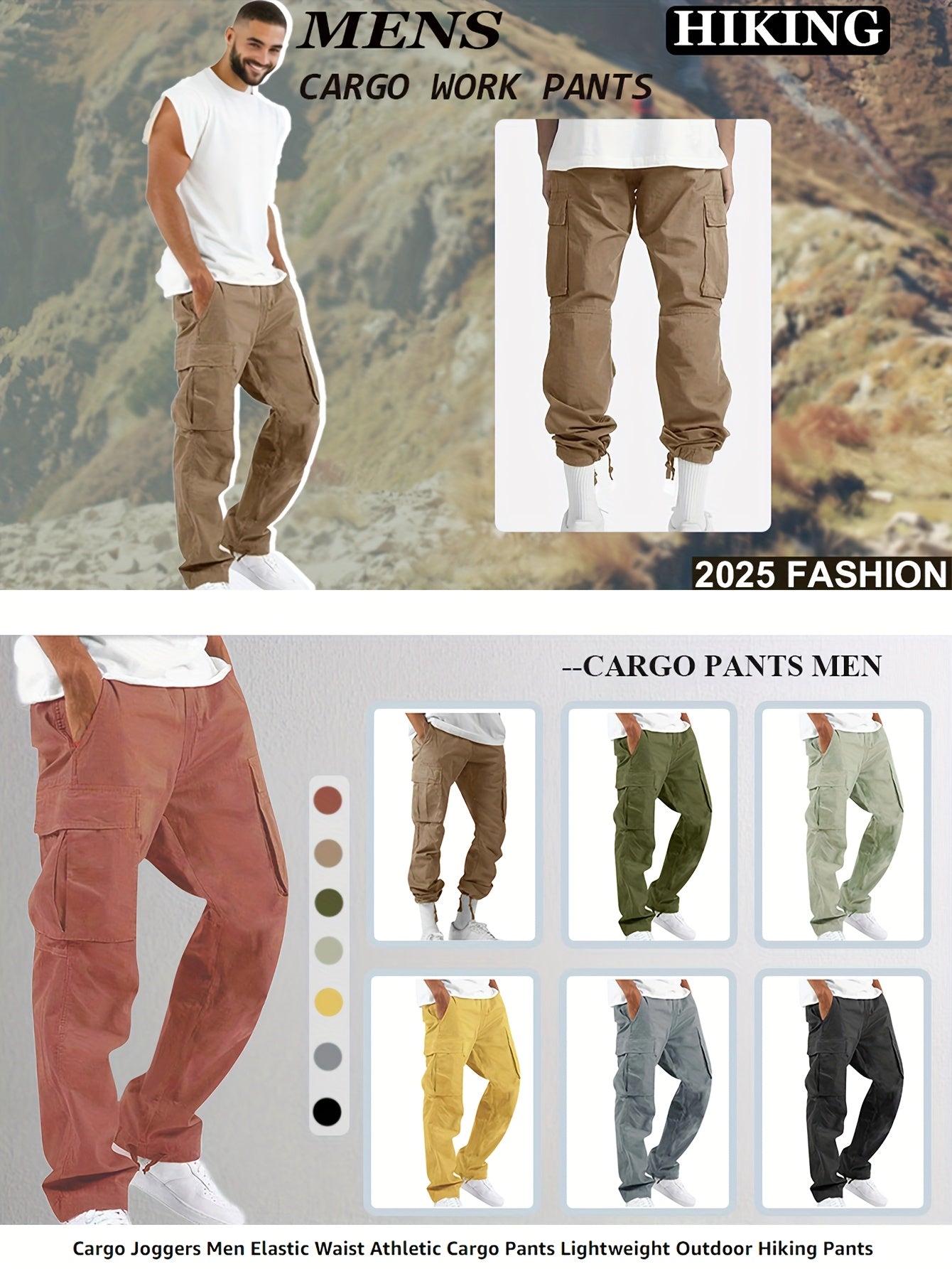 Men's Mixed colors Cargo Cargo Pants - product view 5