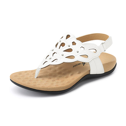 Women'S Summer Beach Sandals with Arch Support, Slingback Design, Ankle Strap, And Flat Thong Style., Women Shoes