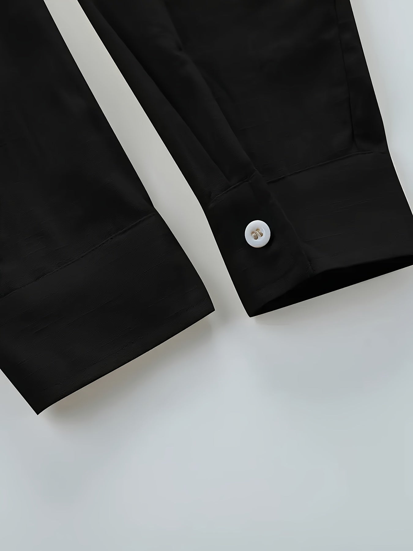 Plus Size Men'S Solid Shirt, Casual Breathable Half Button Cotton Blend Stand Collar Long Sleeve Shirt For Outdoor Activities, Men'S Clothing