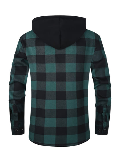 Men's Versatile Fleece Plaid Sweatshirt Everyday 621
