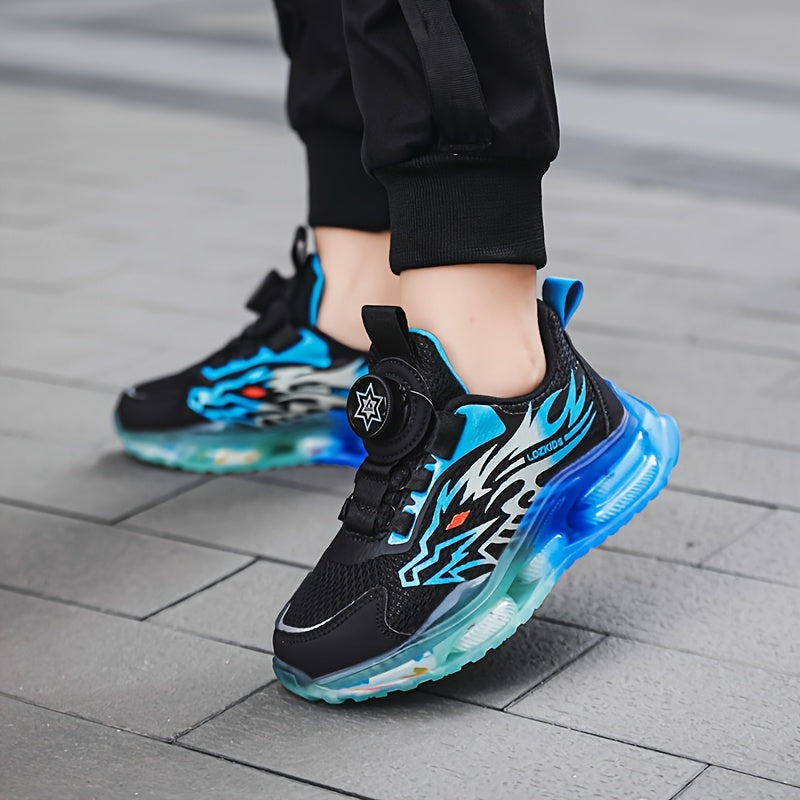 2025 New Kids' Soft Bottom Air Cushion Sports Basketball Footwear, Stylish And Versatile for Running, Everyday Use, Suitable for Indoor And Outdoor Activities, Trendy Shoes for Boys And Girls, Wearable in All Seasons