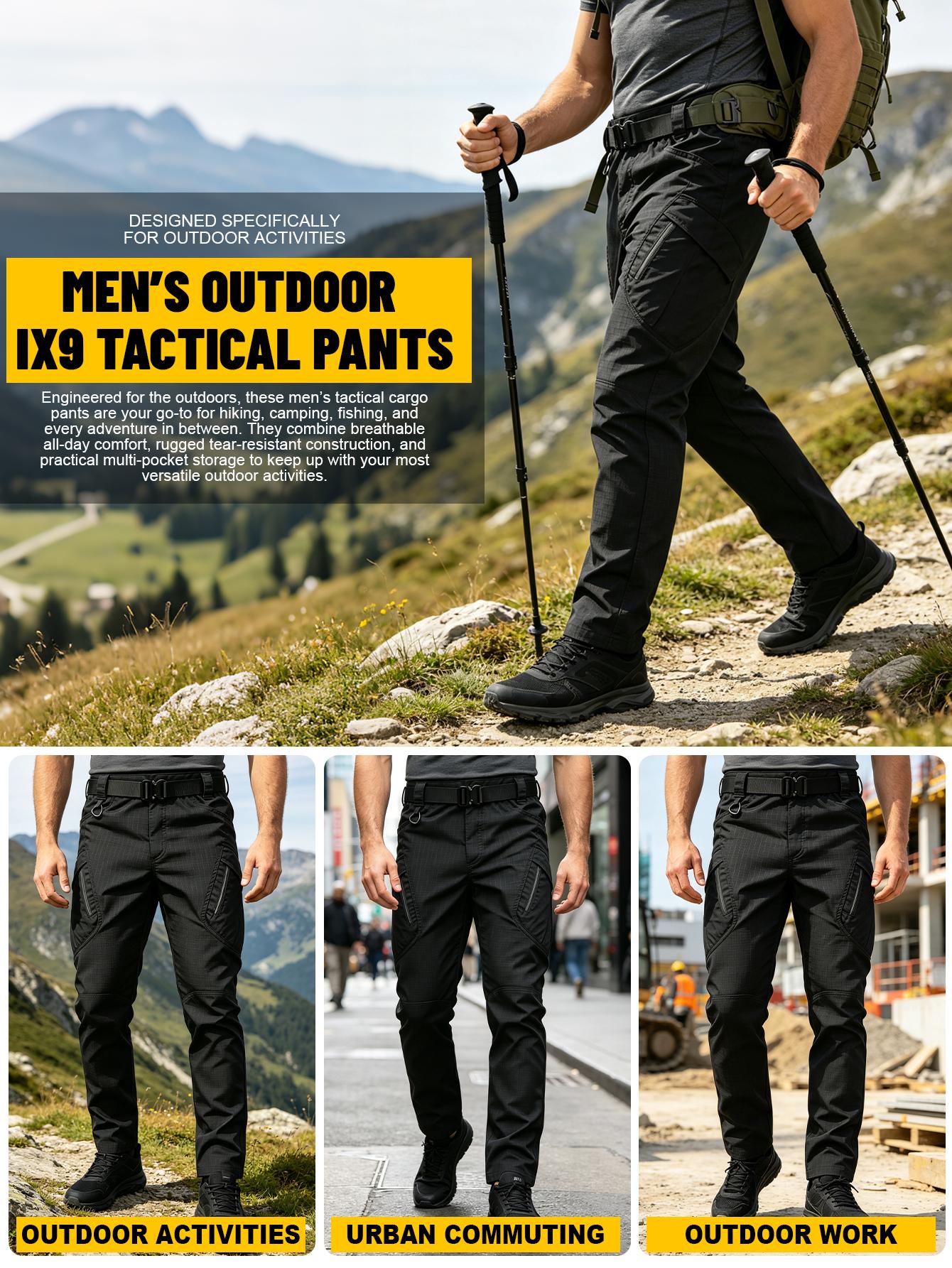 Classic Work Pants, Made from Quick-Drying, Breathable, And Tear-Resistant Fabric, Featuring Multiple Pockets And a Contoured Cut, Lightweight And Suitable for All Seasons, Perfect for Hiking, Fishing, Outdoor Adventures, And Daily Commuting