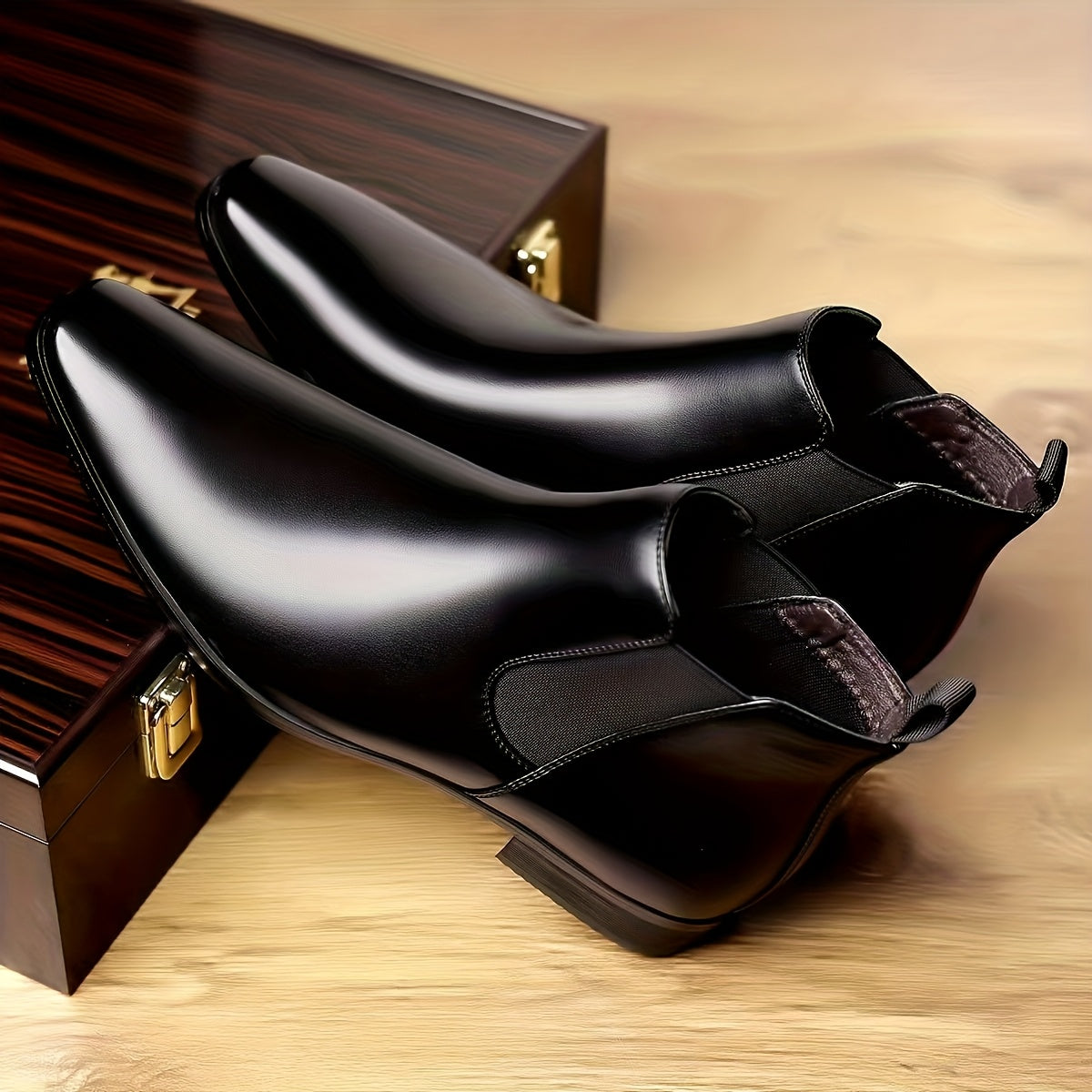 Local Warehouse Men's Business Formal Casual Shoes, Soft And Comfortable Ankle Boots, Party Shoes, Fashionable And Versatile High-end Fashion Shoes, Wedding Party's Boots