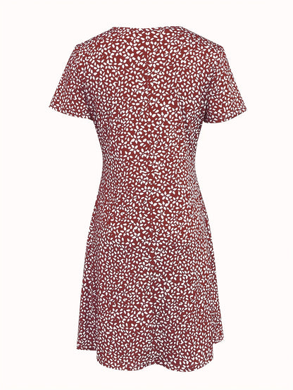 [Holiday Beach Dress] Casual Holiday Beach Dress for Women in a Versatile Mom Style, Featuring Spring And Summer Prints