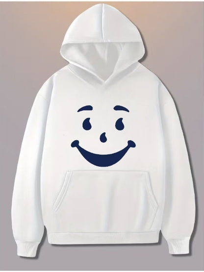 men's Hoodie Sweater in Solid Color with Print Loose Fit for Spring, Autumn and Winter, Christmas Halloween Valentine'S Thanksgiving Festive Streetwear, Soft Comfortable Versatile Casual Attire, Easy Care Machine Washable