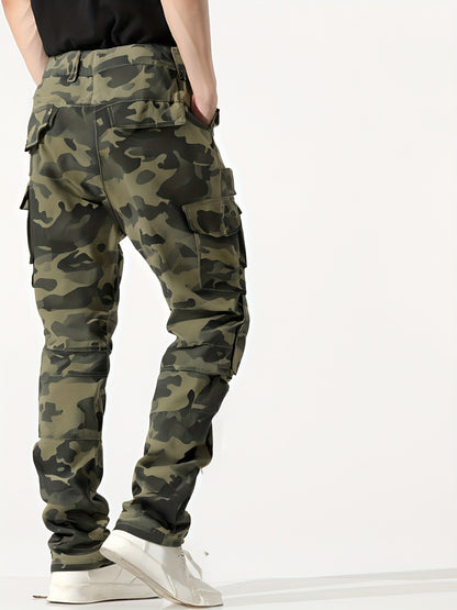 Men's Camouflage Outdoor Tactical Cargo Pants with Multiple Pockets