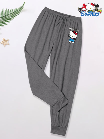 3pcs Sanrio Hello Kitty Women'S Printed Pajama Pants, Four Seasons Comfortable and Loose