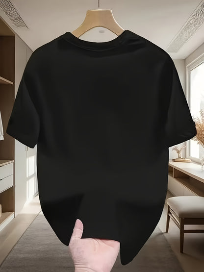 Fashionable Men'S Short-Sleeve T-Shirt, Holiday Clothing, Comfortable And Breathable, Fun Design, Trendy And Versatile, Suitable for Mother'S Day, Father'S Day, June Festivals, And Other Holidays, Perfect Gift for Loved Ones.