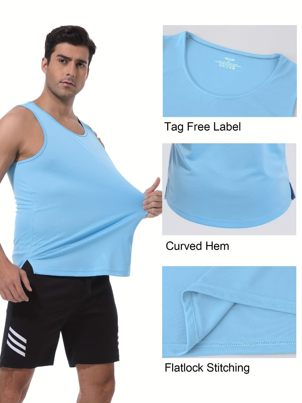 Men's Solid Color T-Shirt - Sleeveless 473957