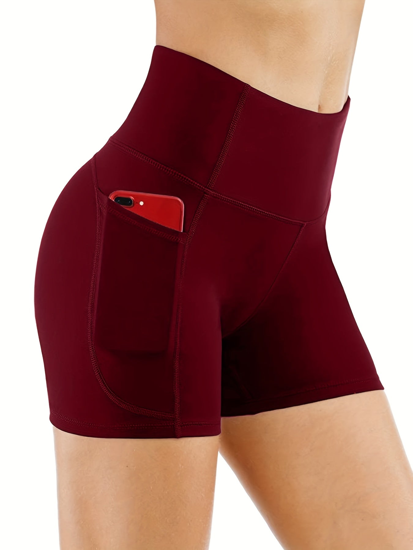 Women's 3pcs Polyester High-Waist Shorts - product view 4
