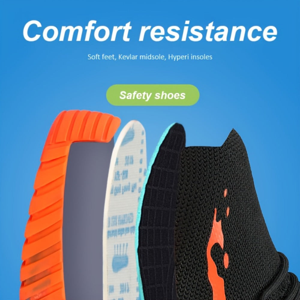 Men's Work & Safety Boots - Steel Toe Protection & Non-Slip Sole