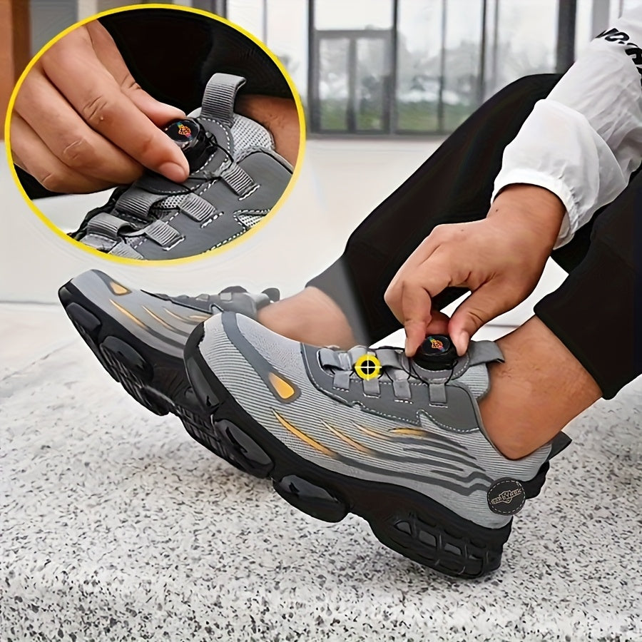 Men' & Women' Steel Toe Work Shoes - Lightweight Breathable Safety with Anti-Slip Sole, Steel Toe & Outsole Suitable for Construction, Warehouse, Outdoor,, Camping - - Low-Top Round-Toe Shoes