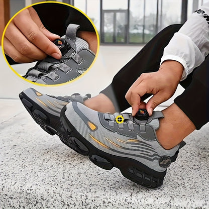 Men' & Women' Steel Toe Work Shoes - Lightweight Breathable Safety with Anti-Slip Sole, Steel Toe & Outsole Suitable for Construction, Warehouse, Outdoor,, Camping - - Low-Top Round-Toe Shoes