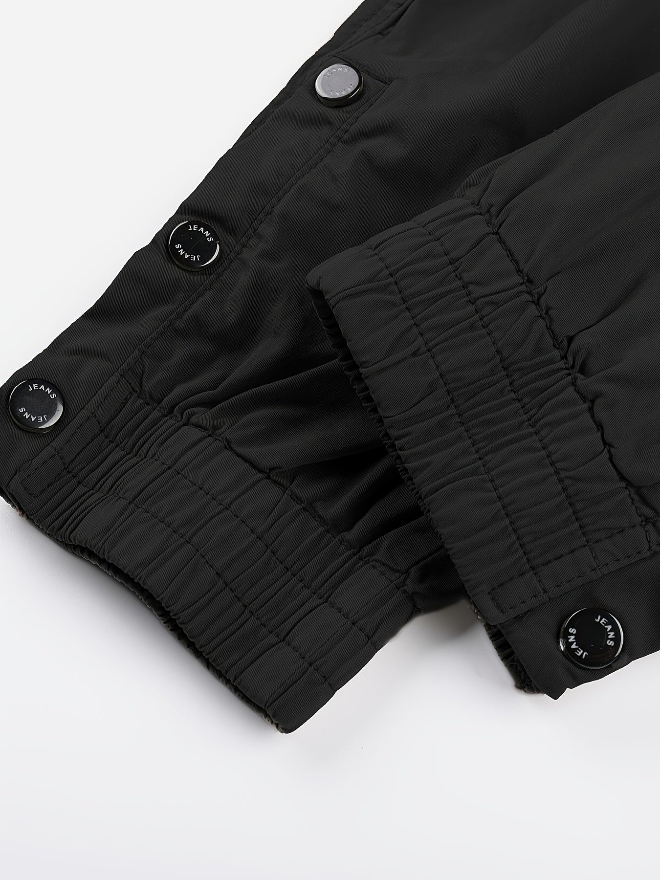 Solid Cargo Men's Casual Long Pants with Multiple Pockets AndButtons, Outdoor Hiking Camping Mountaineering