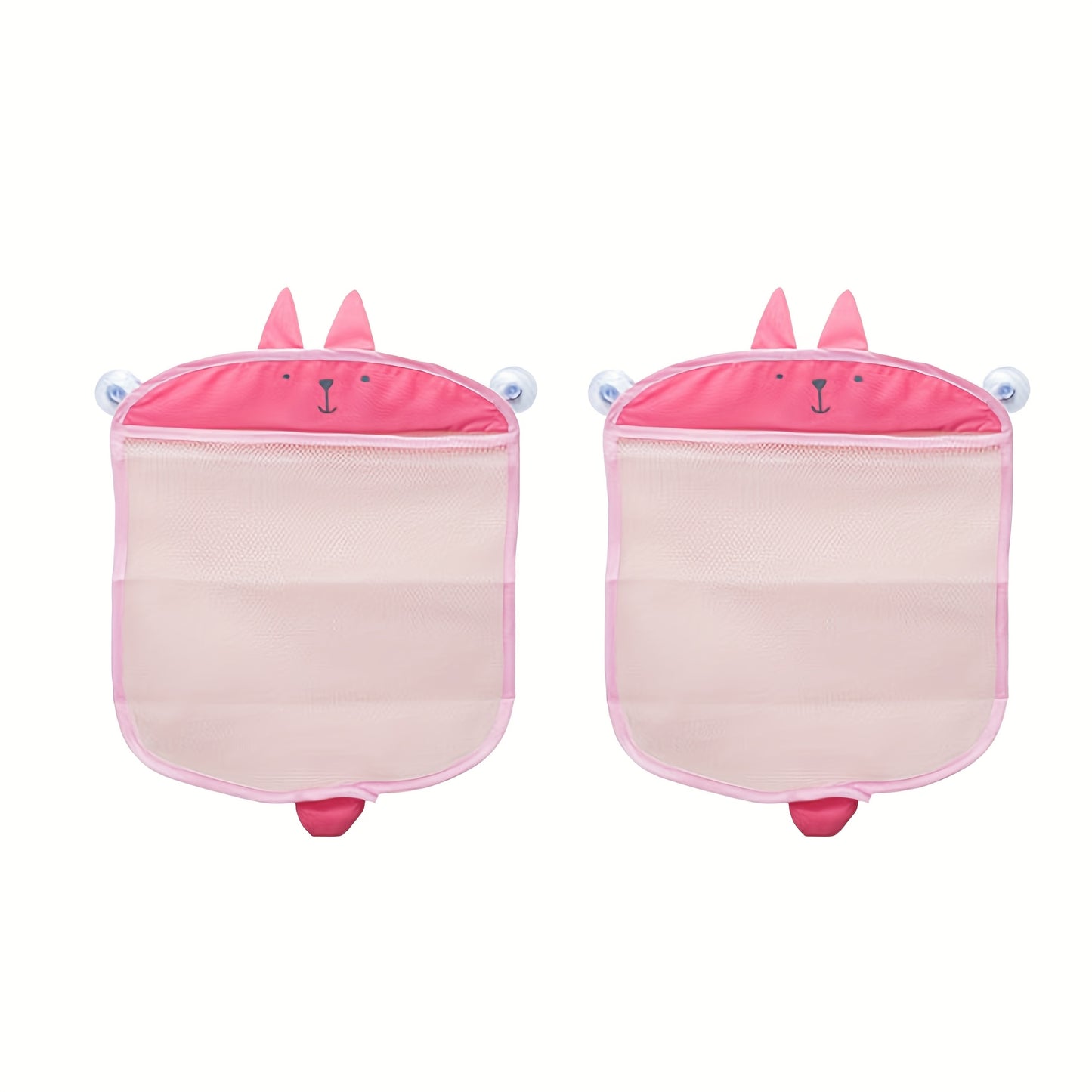 2 Mesh Bath Storage Bags, Bathtub Storage Racks And Bathroom Storage Bags, Bath Storage Mesh Bag Pockets, Waterproof And Draining with Suction Cup Hanging Bags, Compatible with Bath Storage