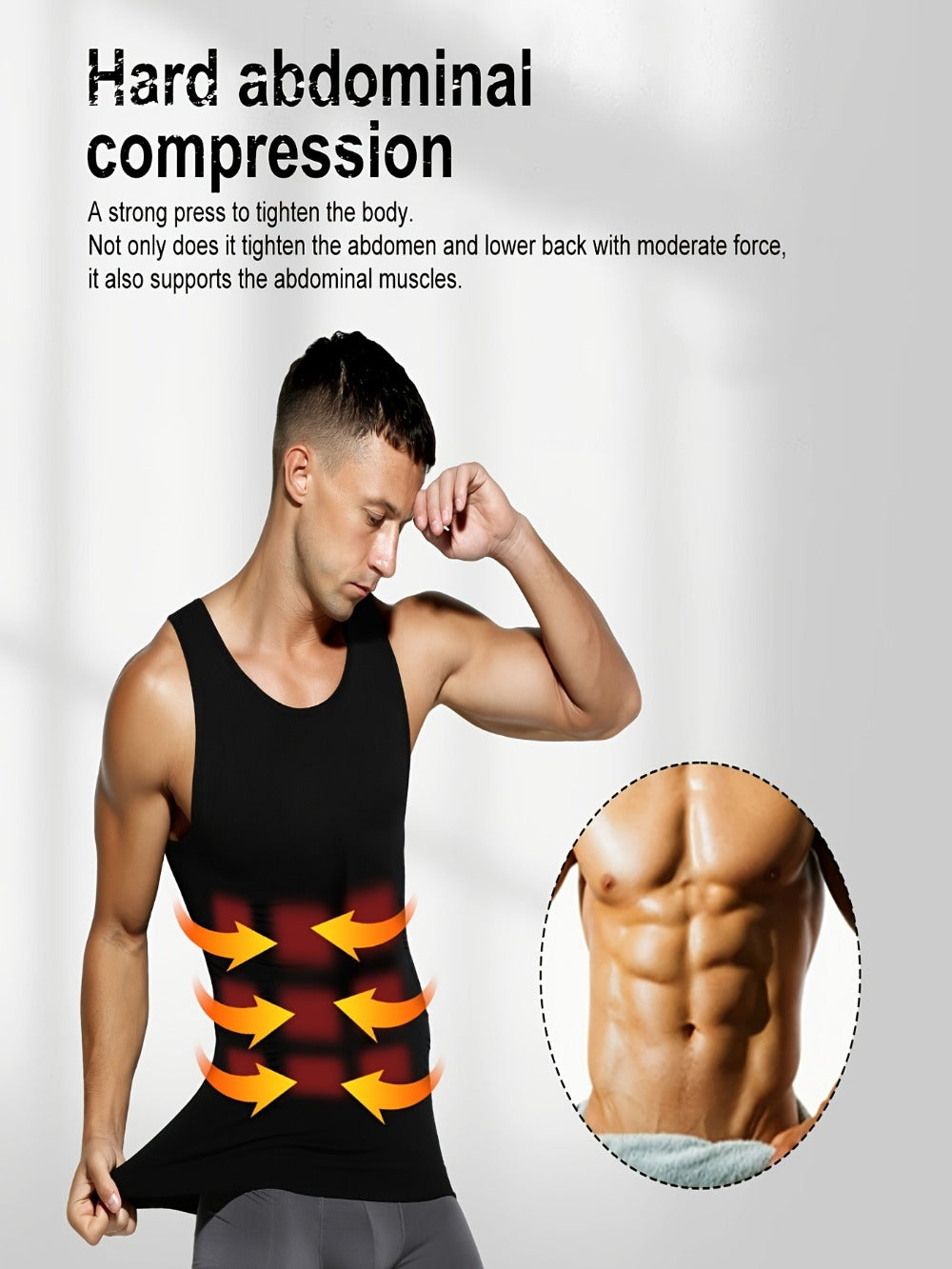 Men's Waist Trainer Compression Vests - 5-Pack Neoprene Support