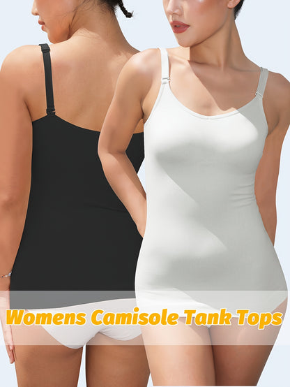 3pcs-Womens Shapewear for Women Tummy Control Tank Top Body Shaper Seamless Compression Camisole Tops, Suitable for Daily Outfits, Shopping, Dates, Parties, And Various Festival